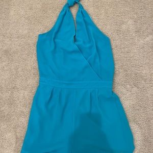 Etiquette blue halter romper